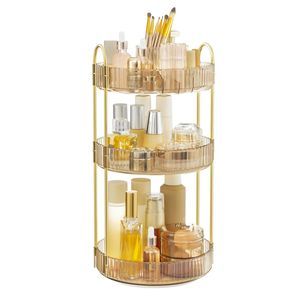 Makeup Organizer, 3-tier Round Rotating Skincare Organizer Countertop,🐤